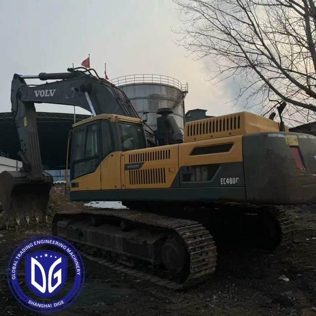 Подержанный Volvo EC480 48Тонный экскаватор для полёта Большое строительное оборудование В хорошем состоянии