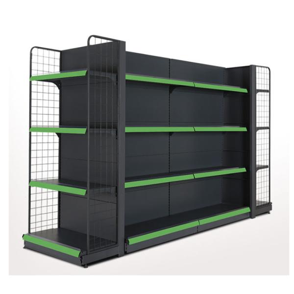 Metal 4 Tier Gondola Supermarket Shelf Rack 30 X 60mm 1.65M Cold Rolled