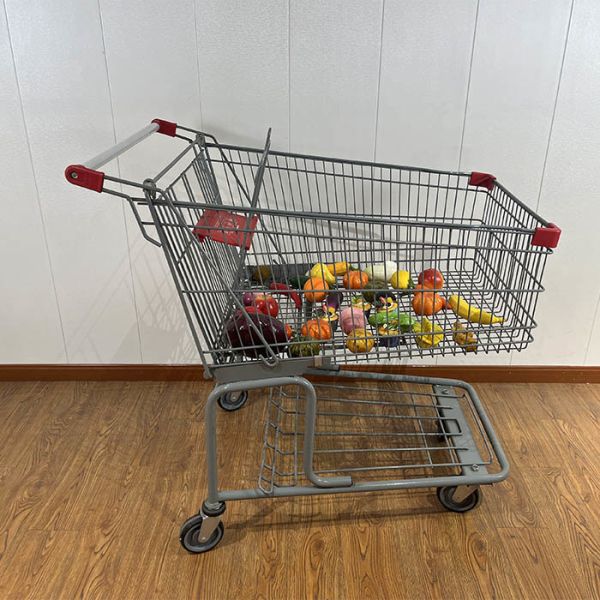 300L Large Capacity Supermarket Supermarket Trolleys American style Supermarket Shopping Trolley