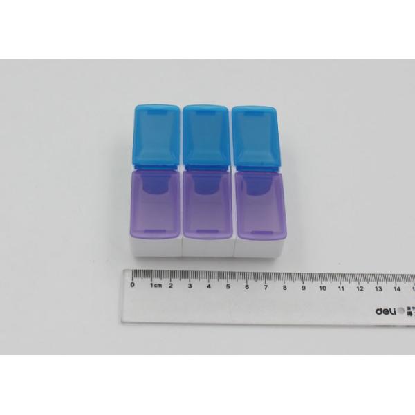 Pormotion Detachable Daily Medication Pill Boxes Blue And Purple Color