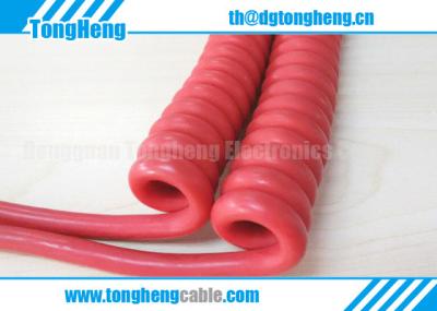 Wear Resistant TPU Polyurethane Coated Customized Curly Cable