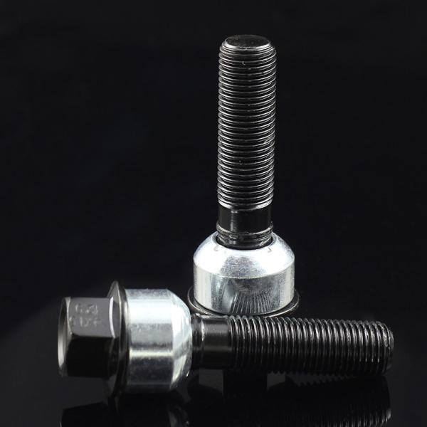 35mm Grade 12.9 Extended Lug Nuts For PORSCHE Black Finish Shank