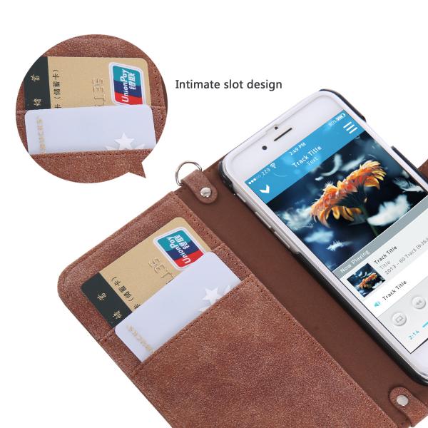 Brown Iphone 6 6s Wallet Case Harris Tweed Premium Fabrics 4.7 Inch