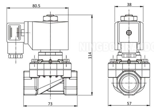 3/4 PA66 Nylon Plastic Solenoid Valve 2 Way NC 12V 24V 110V 220V