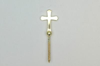 Casket Lid Decoration Coffin Screws Cross Design With Gold Plating Color