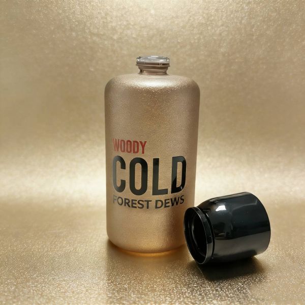 30ml Frosted Glass Perfume Empty Bottle with Black Cap Cylindrical Shape Forest for Personal & Commercial Use Cosmetic Packaging