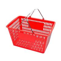 Cesta de compras de plástico de mano duradera 450*330*250mm Para farmacia supermercado tienda de comestibles