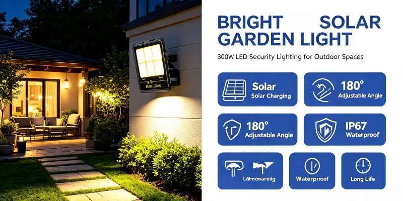 Outdoor Solar Garden Light IP65 Weatherproof Auto Sensor Yard Driveway Path LED Lighting