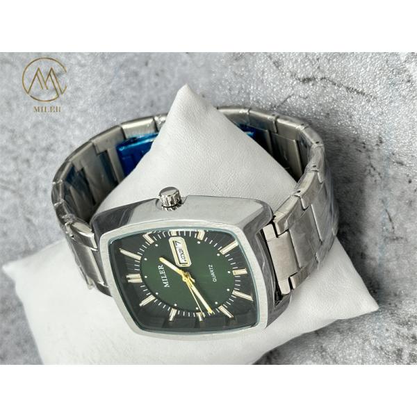 Men Silver Timepiece Stainless steel Strap Quartz Wristwatches