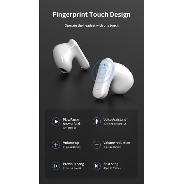 Low Latency Super Bass Stereo Wireless Earphones for PC and Travel In-Ear Sports Ready