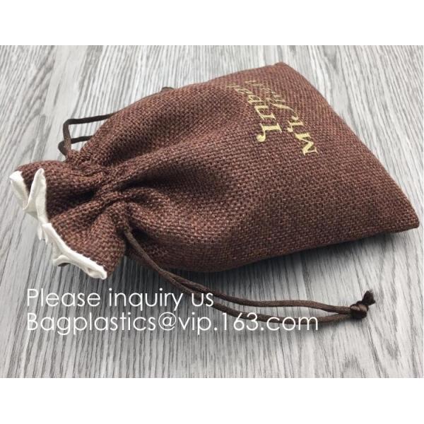Burlap Gift Bags Wedding Hessian Jute Bags Linen Jewelry Pouches with Drawstring for Birthday, Party, Wedding Favors, Pr