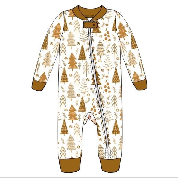 2023 Custom Christmas Baby Infant Romper Dress baby girls boys clothes set for Christmas