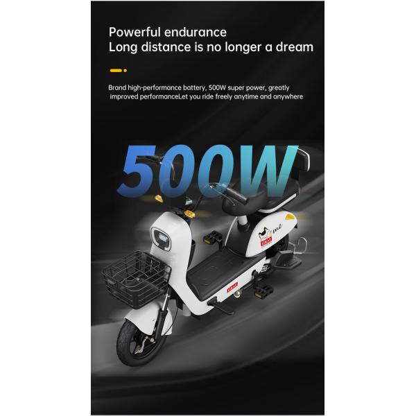 Rear Hub Motor 48v 350w/500w City Bike Scooter 6-8 Hours Charging Time Ideal for Adults