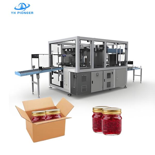 Automatic Case Packer Line for Bottles Cans Bottled Jam Carton Case Packing Machine