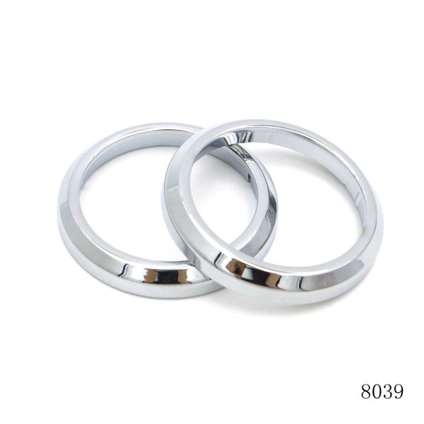 35mm Chrome Plated Zinc Alloy Diecasting Polygonized Circle Metal O Ring With Back Screw