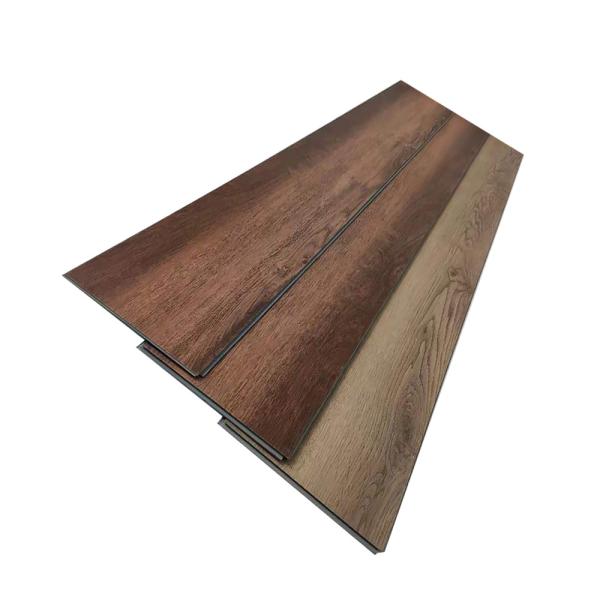 7'x48' de mano SPC Vinyl Híbrido de pisos en color marrón ceniza para 100% impermeable DIY pisos
