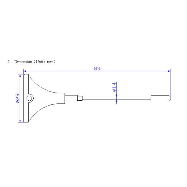 антенна 2.5dBi RG174 GSM GPRS