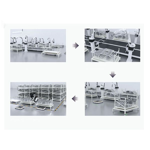 AMR Autonomous Mobile Robot with LiDAR and SLAM Navigation for Transporting And Handling Material Boxes Featuring Emergency Stop And Collision Detection