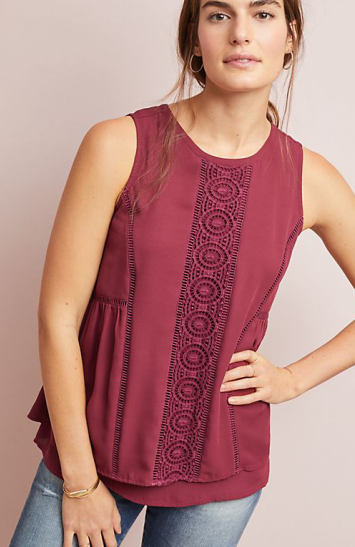 Dessus sans manche rouge de femmes avec la fermeture éclair arrière