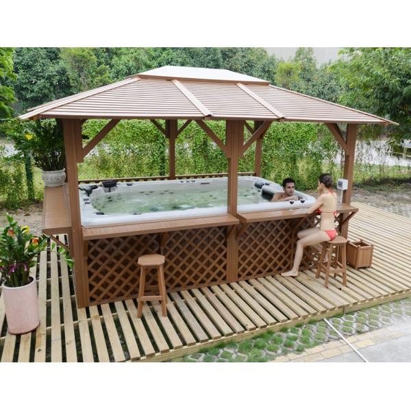 бассейн Freestanding 1320mm 8 10 людей акриловый на открытом воздухе бесконечный