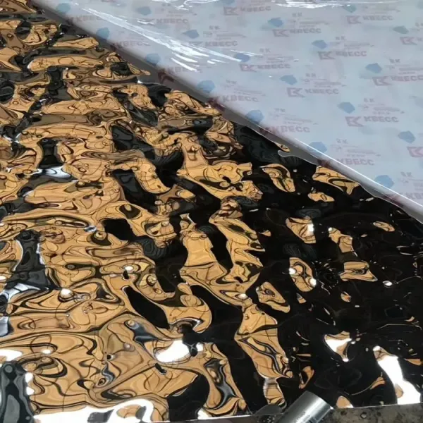 JIS Stamped Polished Water Ripple Stainless Steel Sheet 0.4 - 1.5mm Thickness for Dining Room