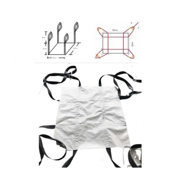 Fully Belt Lifting Loops Sling Bag for Cement Sugar Salt 100% Virgin Polypropylene White