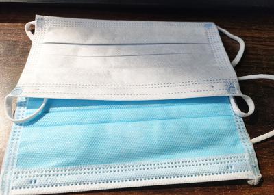 Blue Face Masks For Germ Protection , Surgical Face Mask 3 Ply 17.5cm X 9.5cm