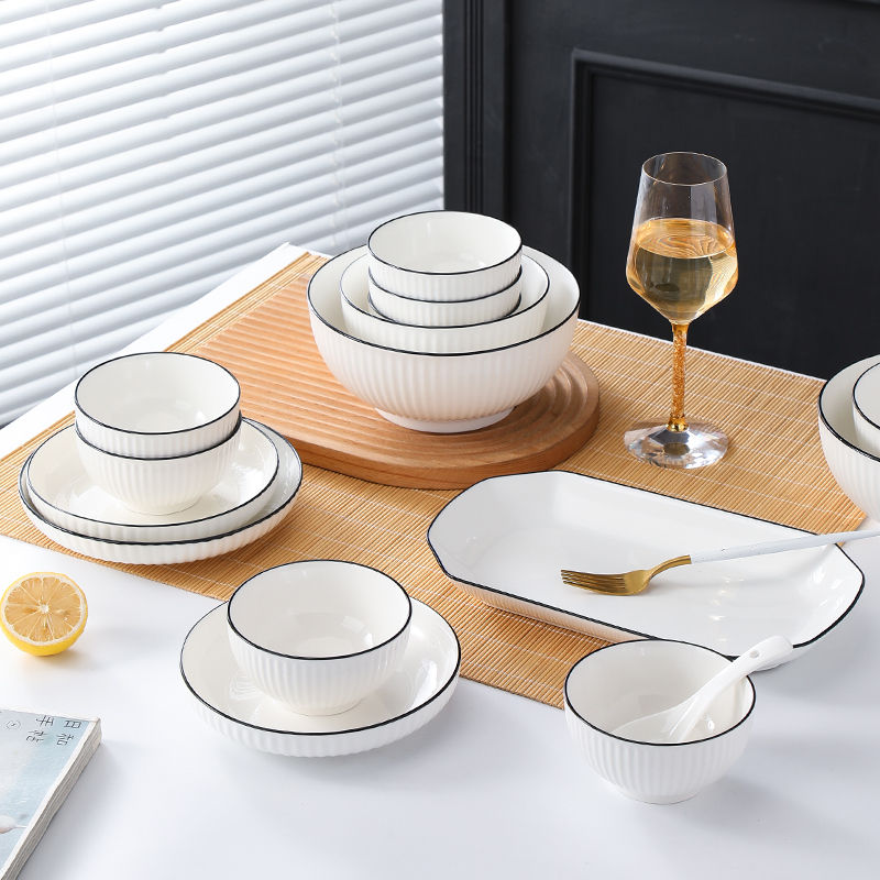 Обедать элегантный набор Tableware, набор Dinnerware 12 частей керамический