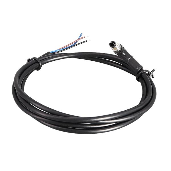 Tinned Pig Tail Electric Waterproof Cable Assemblies 4 Pin Male To Female M5