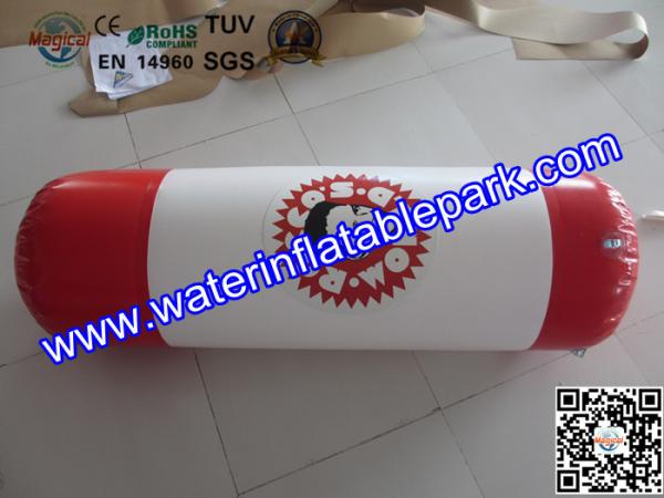 Red and White Inflatable Paintball Air Bunkers Custom Made , 3 Years Warranty