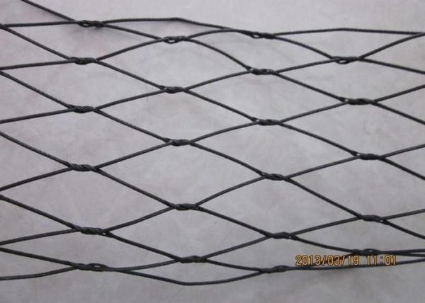 SUS 316 7x7 7x19 Knotted Wire Mesh , Hand Woven Flexible Wire Mesh Netting