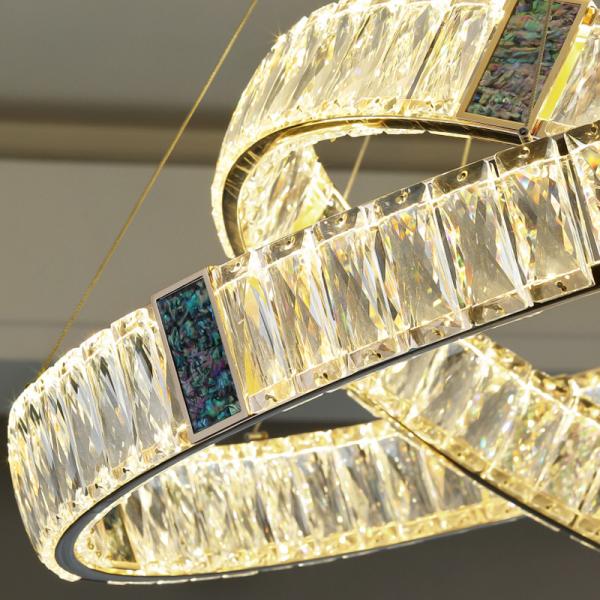 Led Crystal Chandelier For Living Room Creative Design Green Ring Chandelier(WH-CY-236)