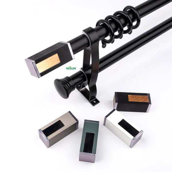  Wholesale Fashion Curtain Pole Aluminum Ceiling Mounted Decorative Roma Pole Set