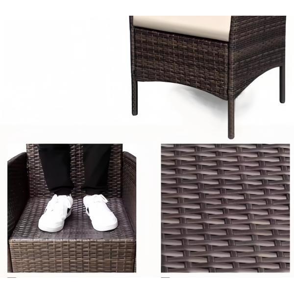 Elegant Design Wholesale Rattan Sofa Waterproof Design Indoor Outdoor Sofa Table Chair Dining Desk Ottoman Furniture Set