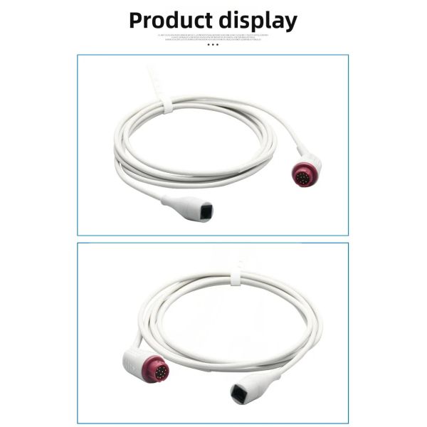 Kangeryyou O E M Invasive Pressure Cable Medical Consumable Product for Mindray T5 and for Abbott Pressure Sensor