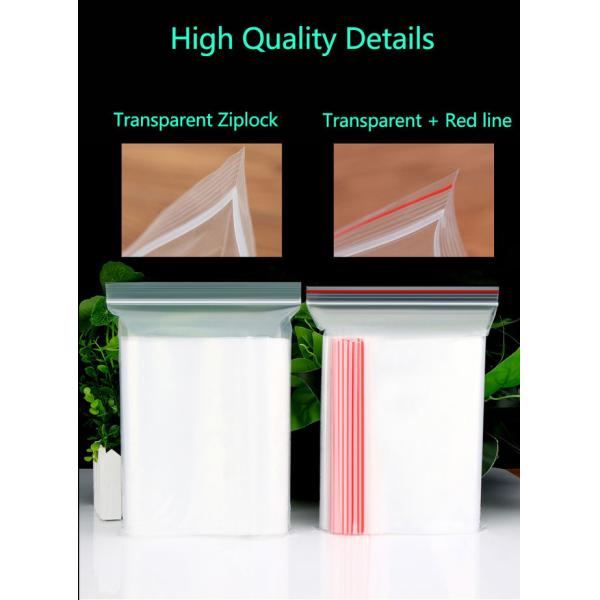 Biodegradable Plastic Bag Transparent PE Slide Seal Freezer Bags, Gallon, Quart, American value, drug store, zipper seal