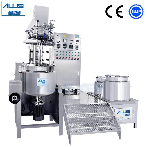 Equipamento cosmético do misturador do creme da loção do corpo do misturador do emulsivo do vácuo do aquecimento da eletricidade