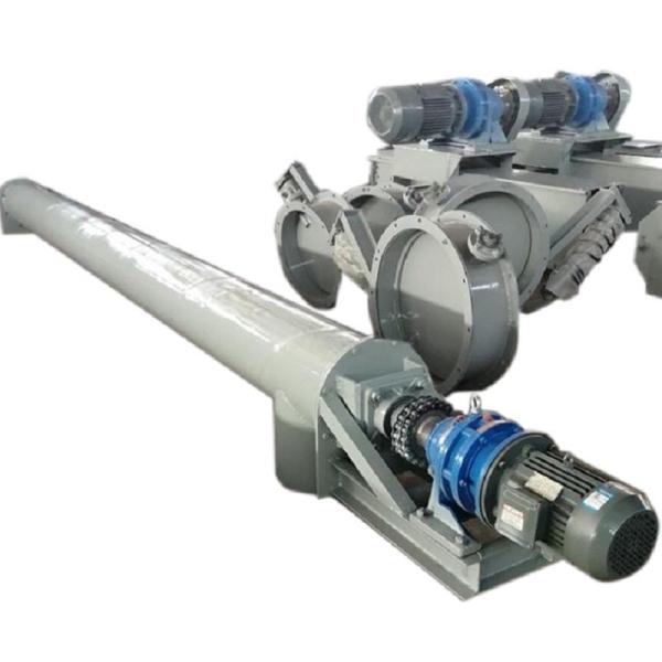 Powder Sawdust Inclined Screw Auger Conveyor with Hopper Customized OEM Large Capacity