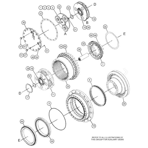 2966232 296-6232 Carrier Excavator Swing Gear For 328D LCR 336D 336D L 336D LN