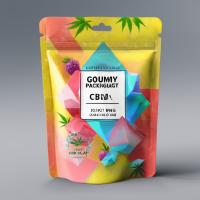 Saco de ervas daninhas de design personalizado com tampão de fecho resistente a crianças e processo de estampagem de ouro