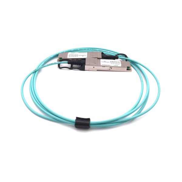 100g Qsfp28 Aoc Active Optical Cable Om4 Fiber 100m 25.78 Gbps/CH Datarate