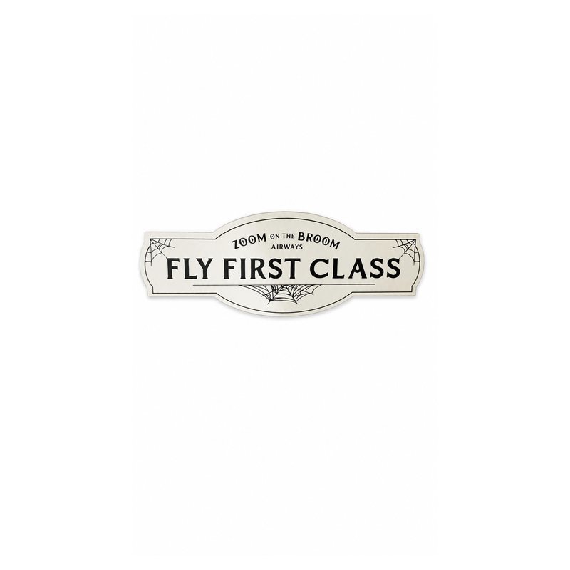 Vintage Fly First Class Wooden Travel Sign