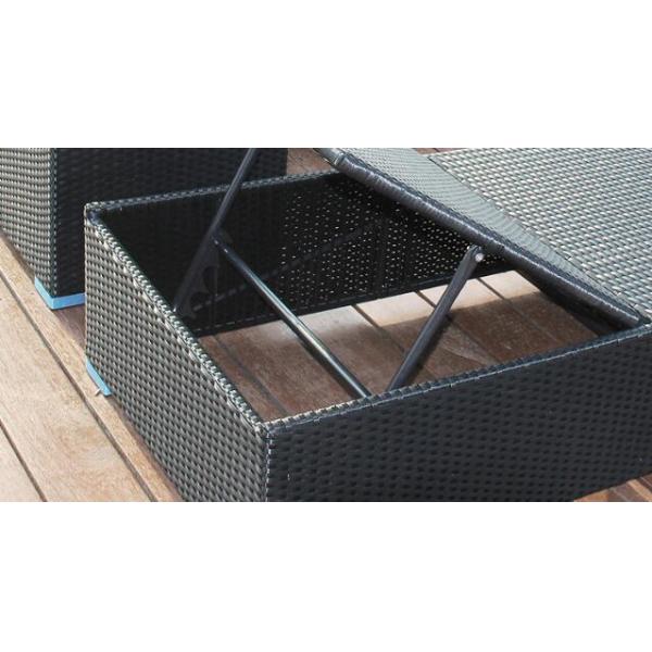 PE Rattan patio Backyard beach Chaise Lounge chairs Leisure Aluminium Outdoor Garden wicker Chairs