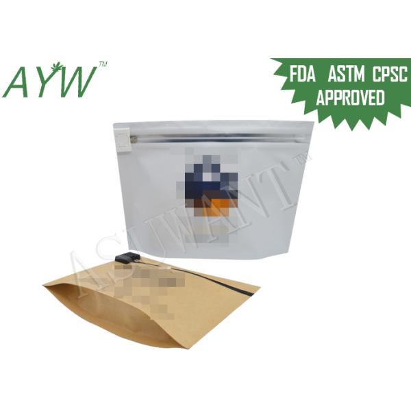 Stand Up Child Resistant Zip Lock Bags , Smell Proof Child Safe Packaging Bags For Packaging Tablet