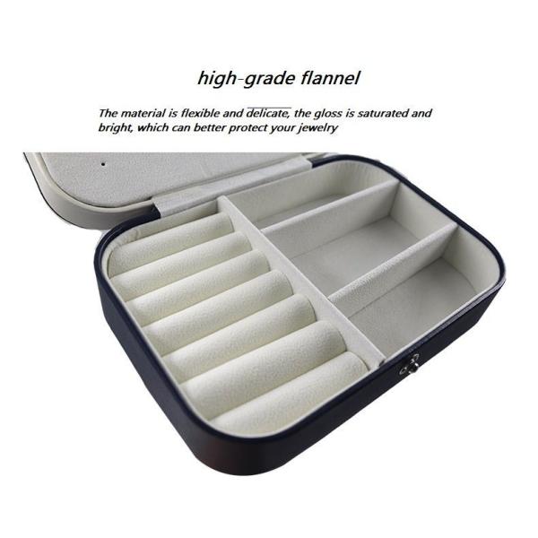 Boîtes à bijoux carrées à deux couches de luxe à doublure en cuir en PU