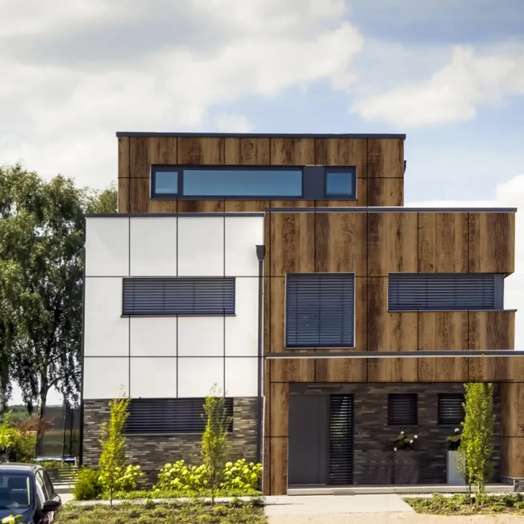 4mm PVDF Wood Grain Aluminum Composite Panel | Weather Resistant ACP Sheet for Exterior Wall Cladding | 1220x2440mm