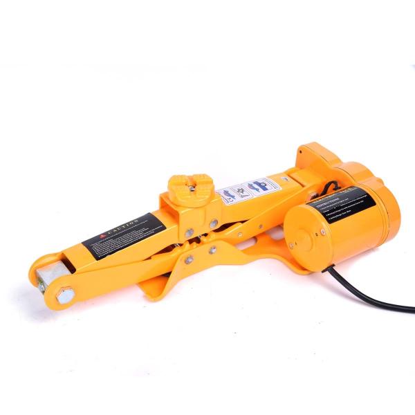 Yellow Electric Scissor Jack 120mm-350mm Lift Range 2 Ton 150W