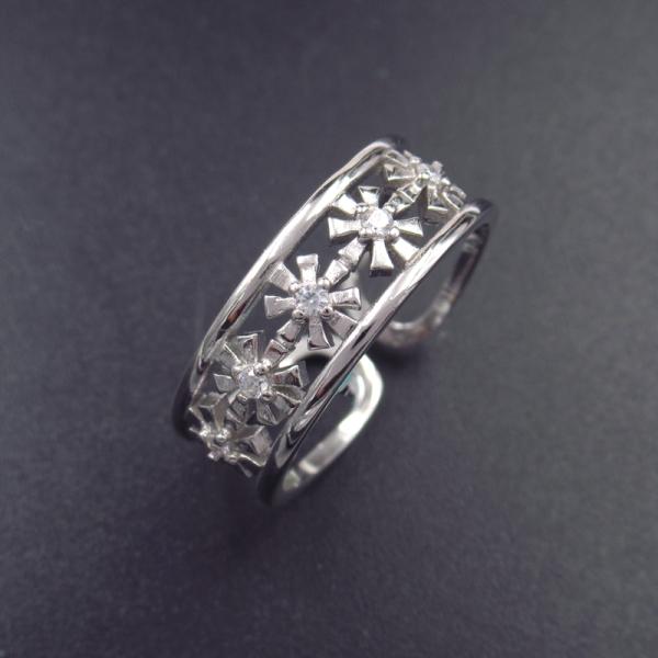 Double Shining Stone Ring For Wedding / 925 Silver Infinity Ring