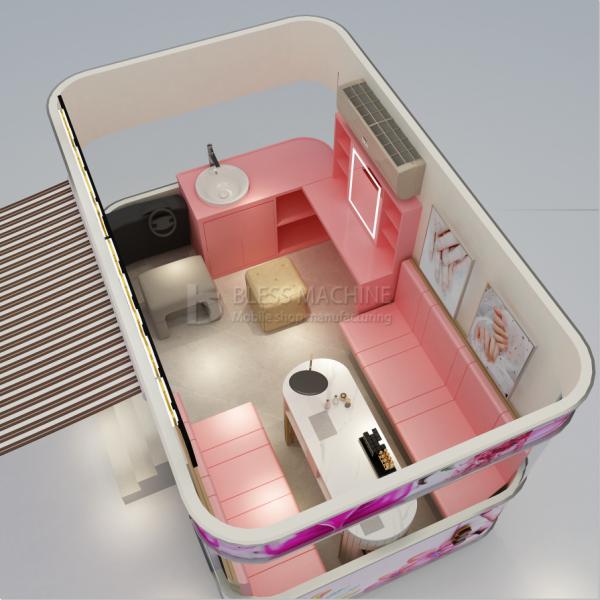 Electric Mobile Nail Manicure Salon Truck Trailer Cart 2023 Hot Arrival from Outlet