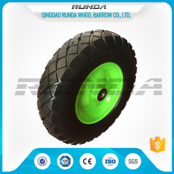 Blocky Pattern Foam Filled Tires Plastic Rim 150kg Loading No Floor Damages